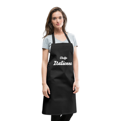 Tablier de cuisine : Cheffe Italienne - noir