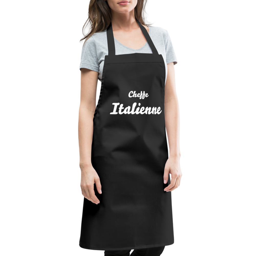Tablier de cuisine Italie noir - Cheffe italienne en cuisine