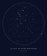 Thumbnail for Star Map personnalisée - Carte du ciel étoilé Paris 14 février 2025