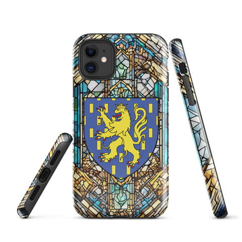 Coque d'iPhone® rigide - Blason de la Franche-Comté - style vitrail