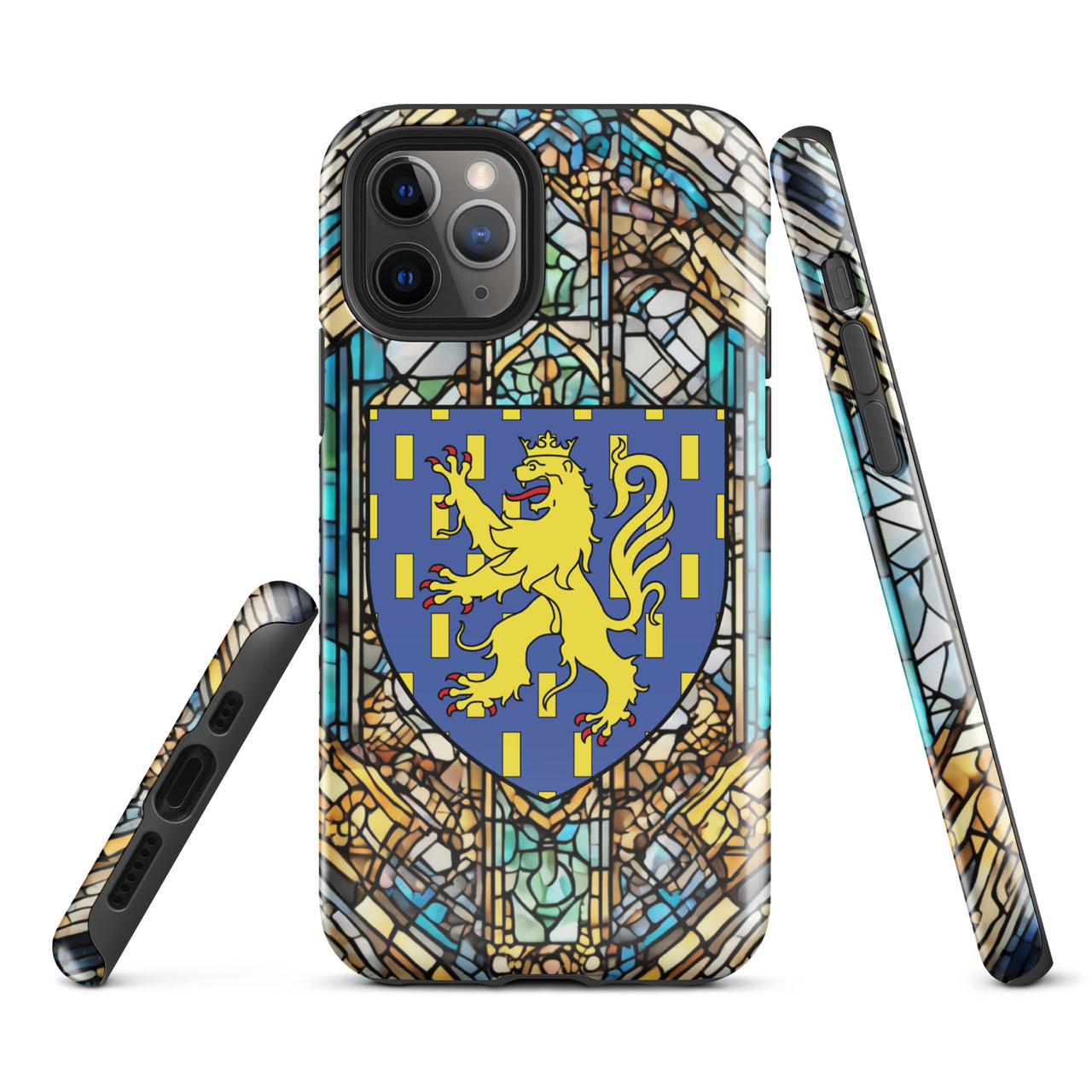 Coque d'iPhone® rigide - Blason de la Franche-Comté - style vitrail