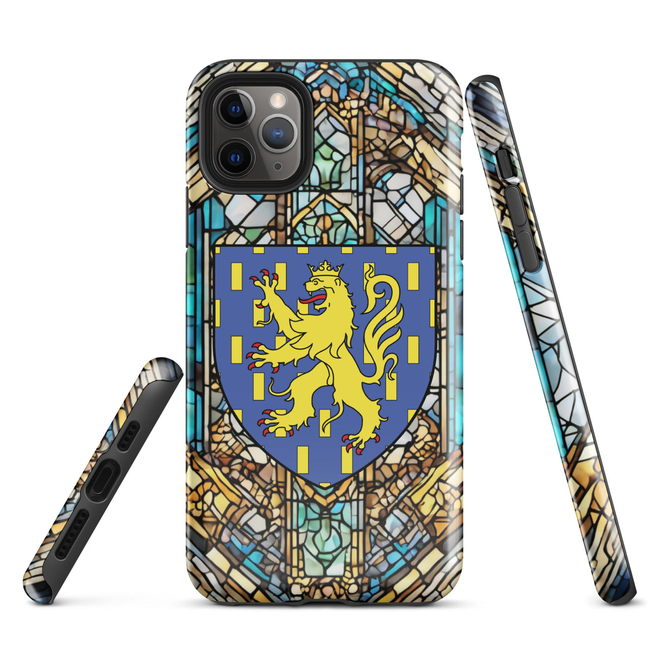 Coque d'iPhone® rigide - Blason de la Franche-Comté - style vitrail