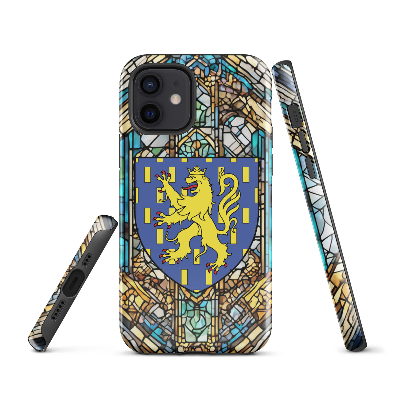 Coque d'iPhone® rigide - Blason de la Franche-Comté - style vitrail