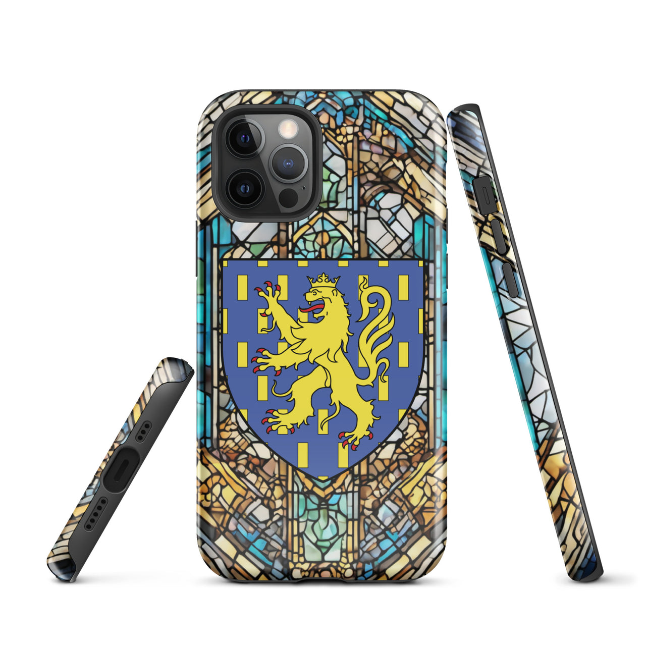 Coque d'iPhone® rigide - Blason de la Franche-Comté - style vitrail