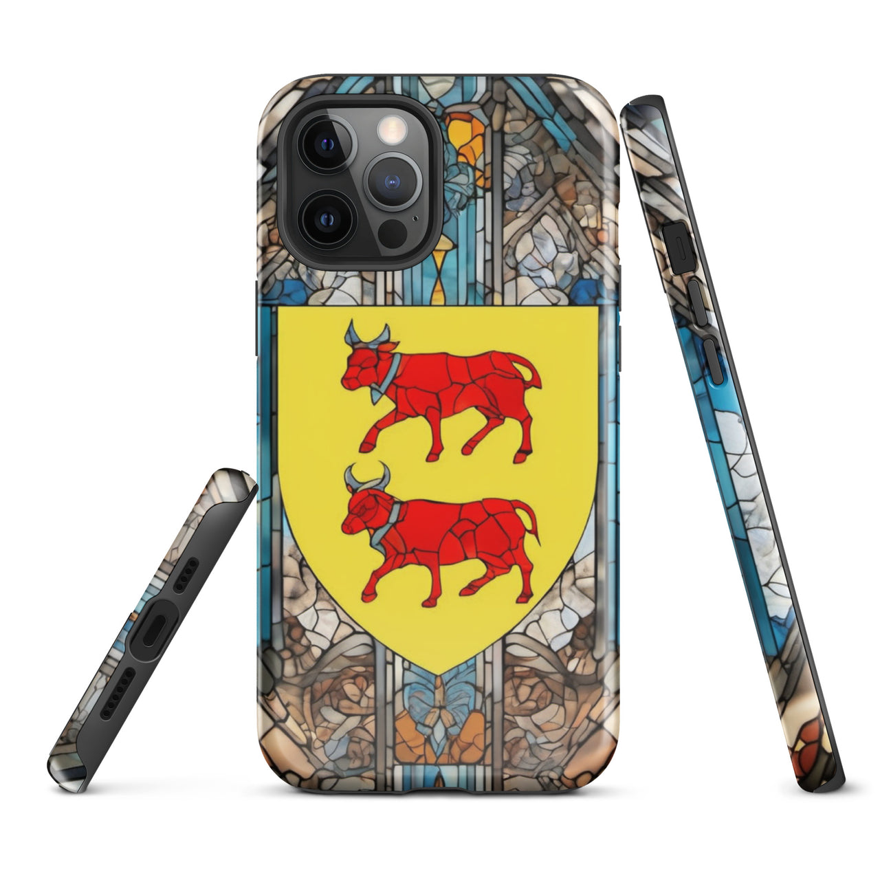 Coque d'iPhone® rigide - Blason Béarnais et vitrail - Béarn