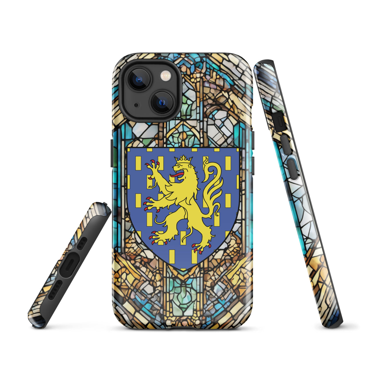 Coque d'iPhone® rigide - Blason de la Franche-Comté - style vitrail