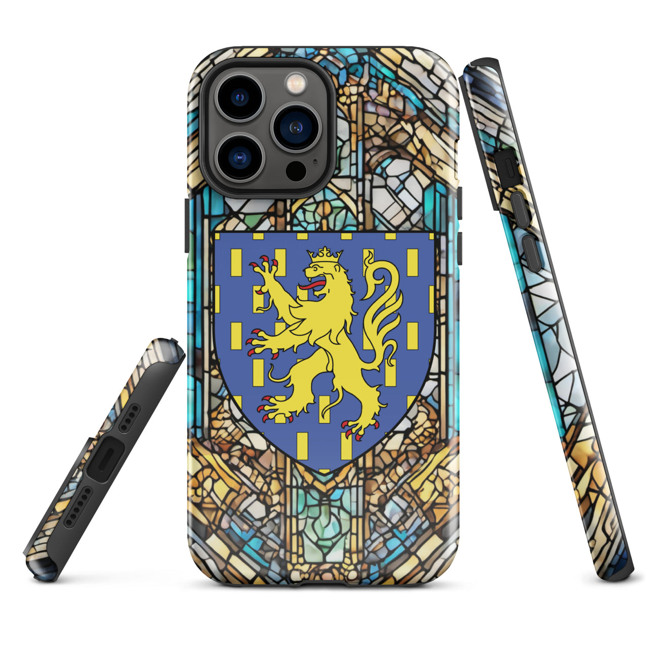 Coque d'iPhone® rigide - Blason de la Franche-Comté - style vitrail