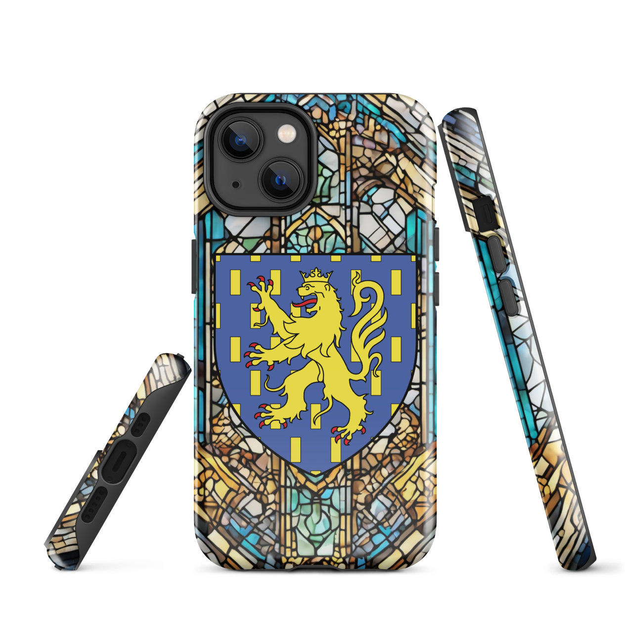 Coque d'iPhone® rigide - Blason de la Franche-Comté - style vitrail