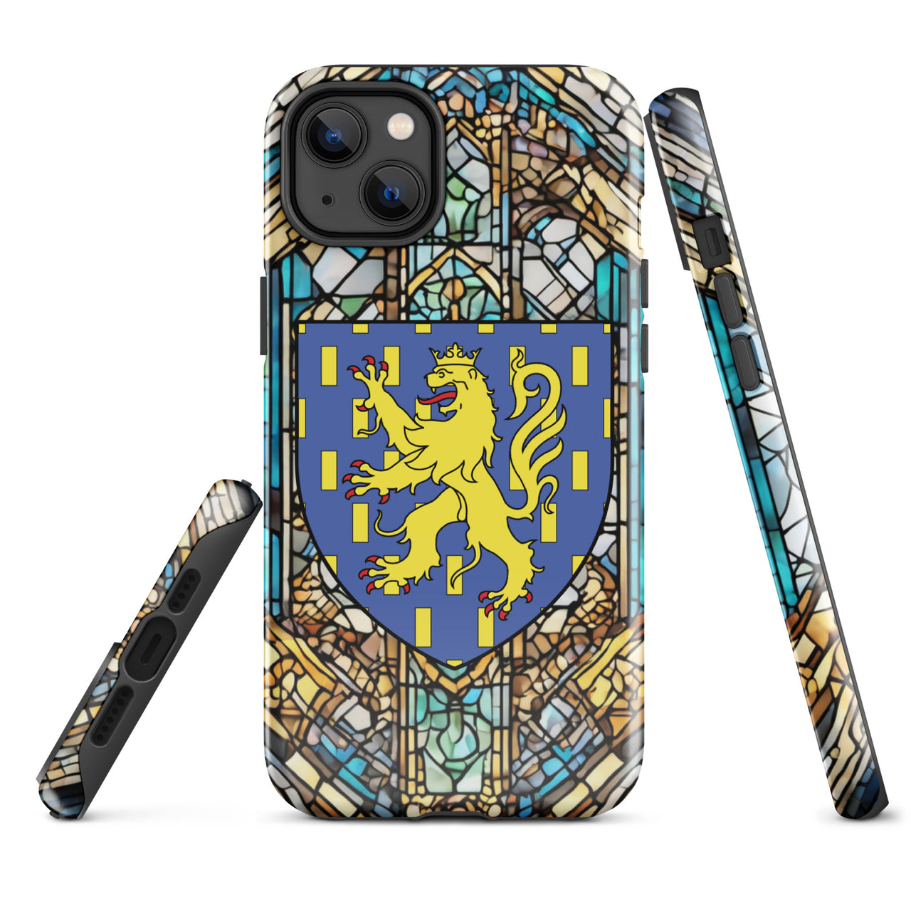 Coque d'iPhone® rigide - Blason de la Franche-Comté - style vitrail