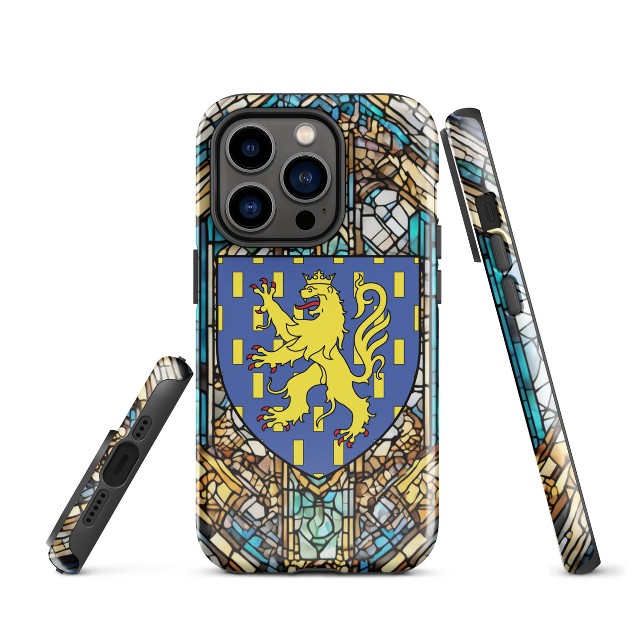 Coque d'iPhone® rigide - Blason de la Franche-Comté - style vitrail