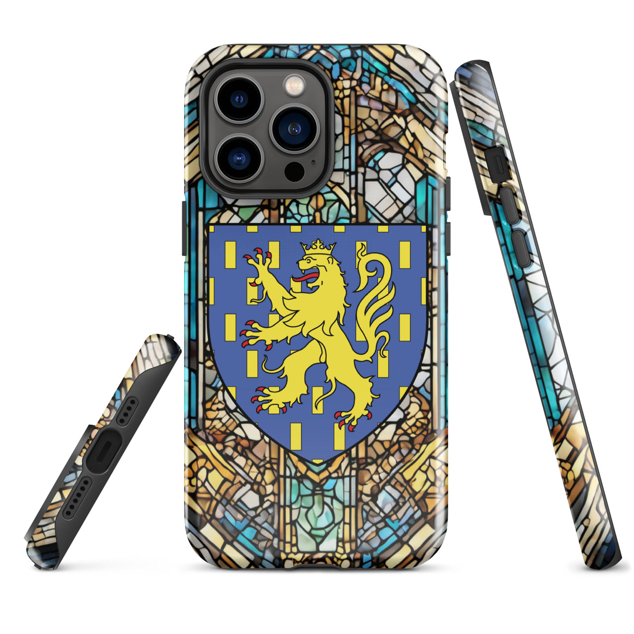 Coque d'iPhone® rigide - Blason de la Franche-Comté - style vitrail