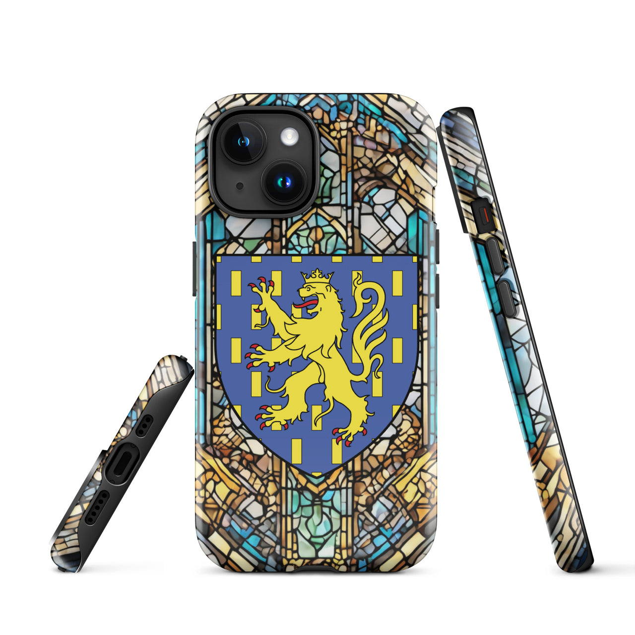 Coque d'iPhone® rigide - Blason de la Franche-Comté - style vitrail