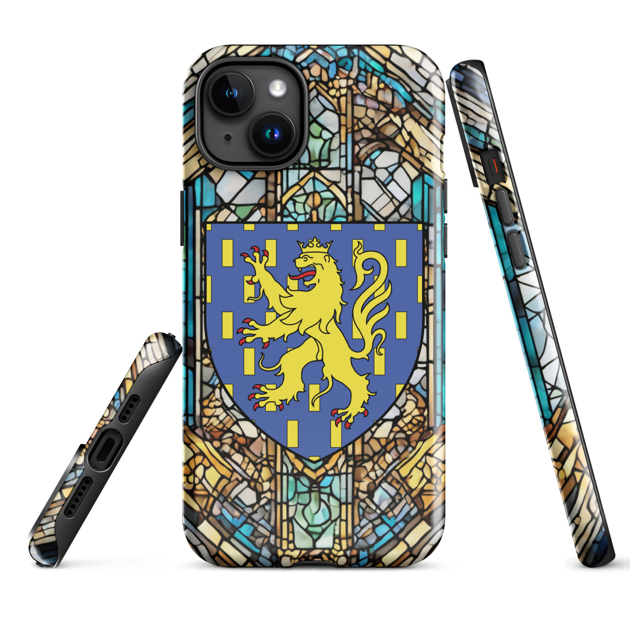 Coque d'iPhone® rigide - Blason de la Franche-Comté - style vitrail