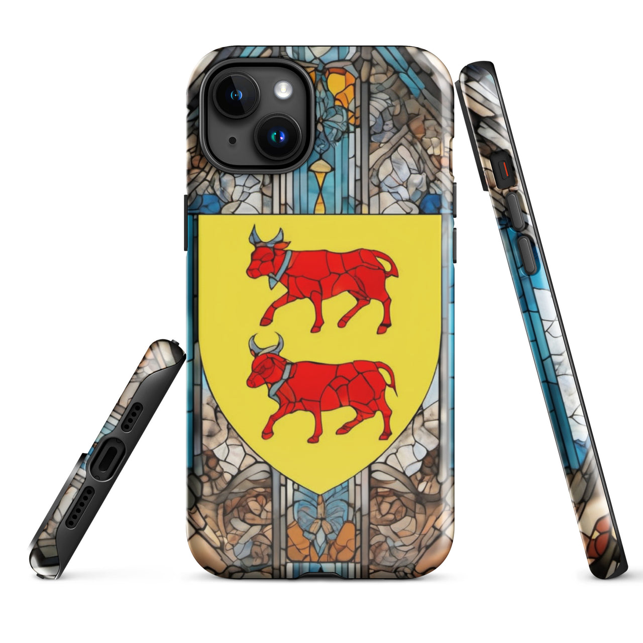 Coque d'iPhone® rigide - Blason Béarnais et vitrail - Béarn