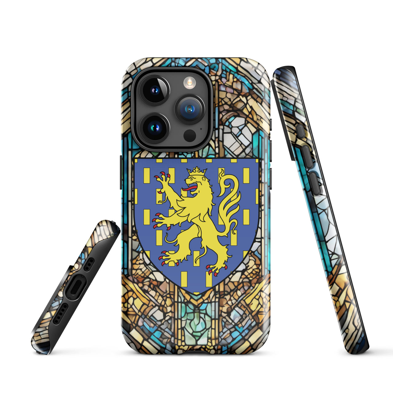 Coque d'iPhone® rigide - Blason de la Franche-Comté - style vitrail