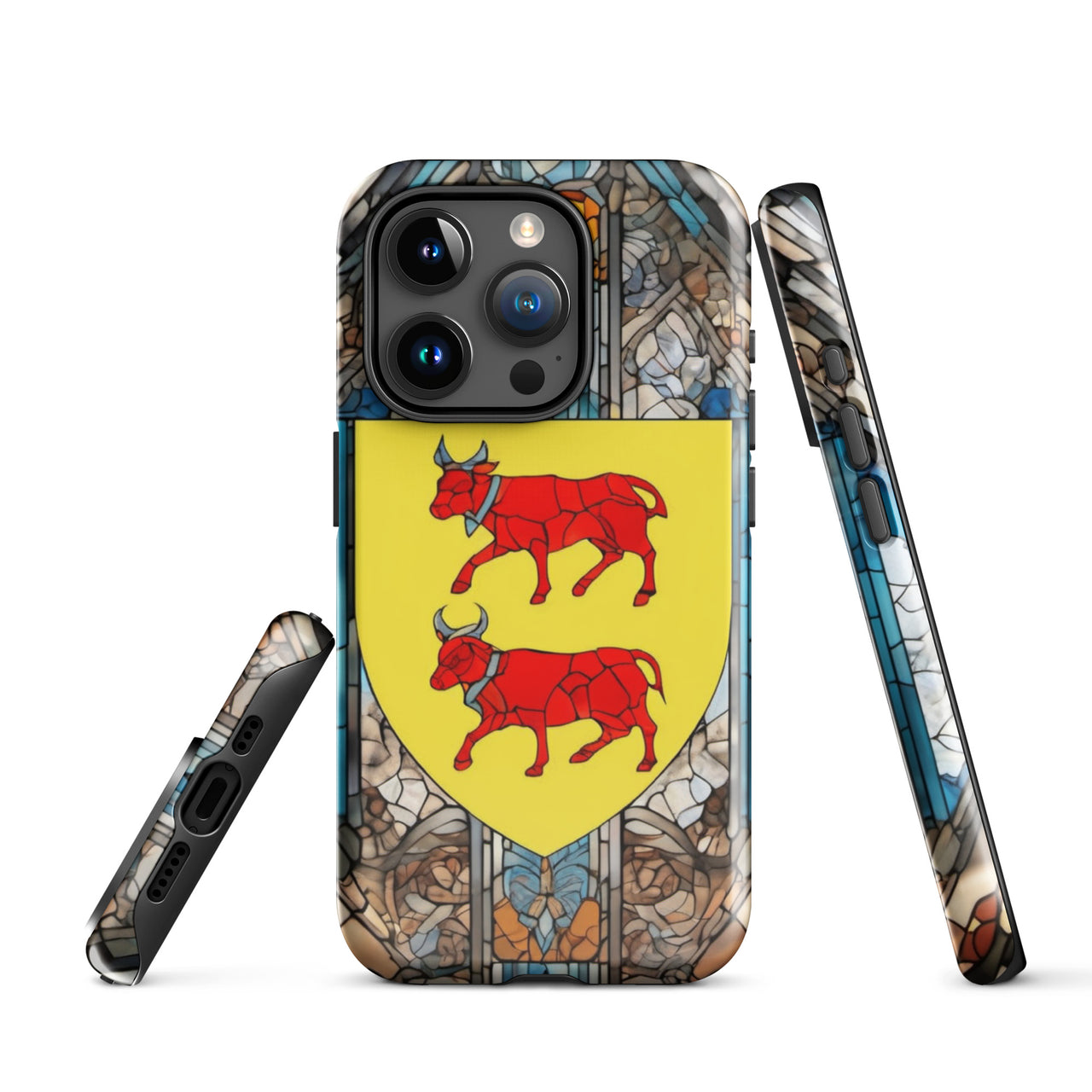 Coque d'iPhone® rigide - Blason Béarnais et vitrail - Béarn