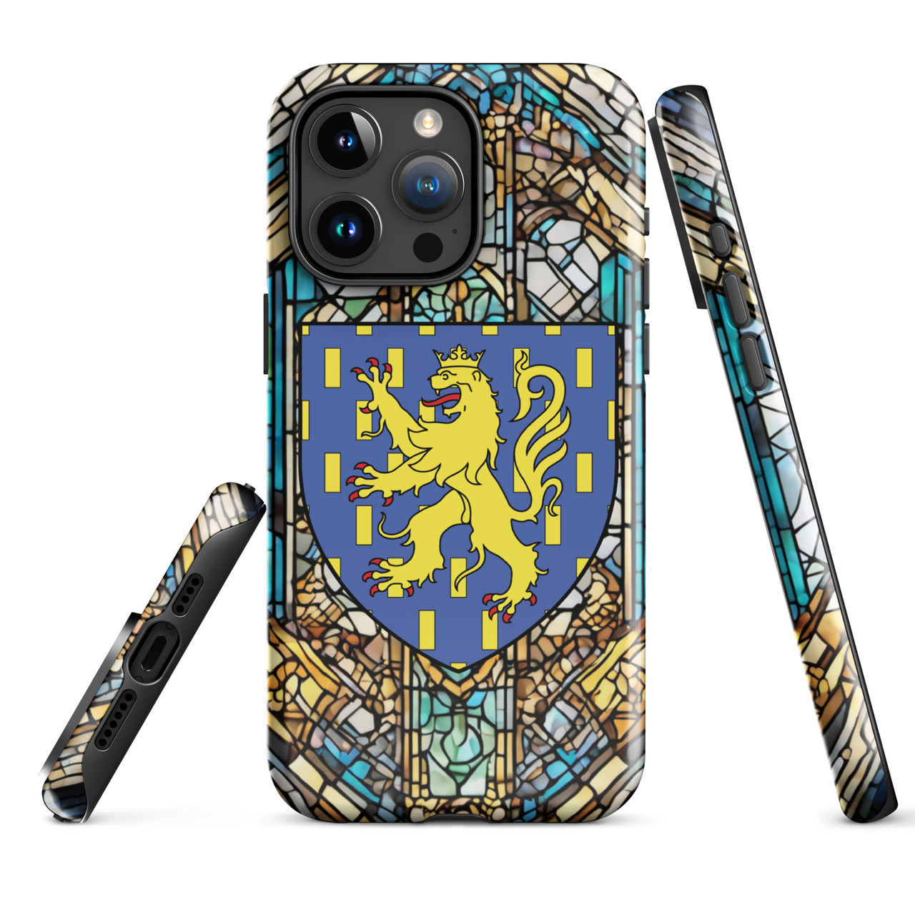 Coque d'iPhone® rigide - Blason de la Franche-Comté - style vitrail