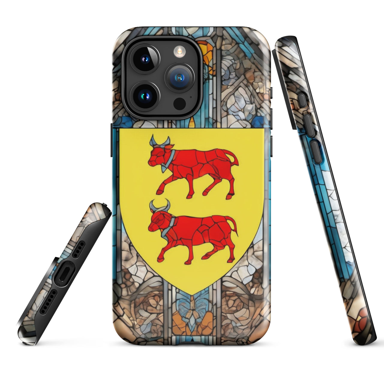 Coque d'iPhone® rigide - Blason Béarnais et vitrail - Béarn