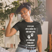 Thumbnail for T-shirt humour noir dos - Si les gens ont la même tête