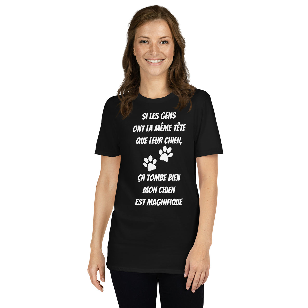 T-shirt humour bleu marine - Si les gens ont la même tête