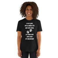 Thumbnail for T-shirt humour bleu marine dos - Si les gens ont la même tête
