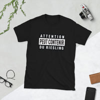 Thumbnail for T-shirt Alsace blanc - Attention peut contenir du riesling