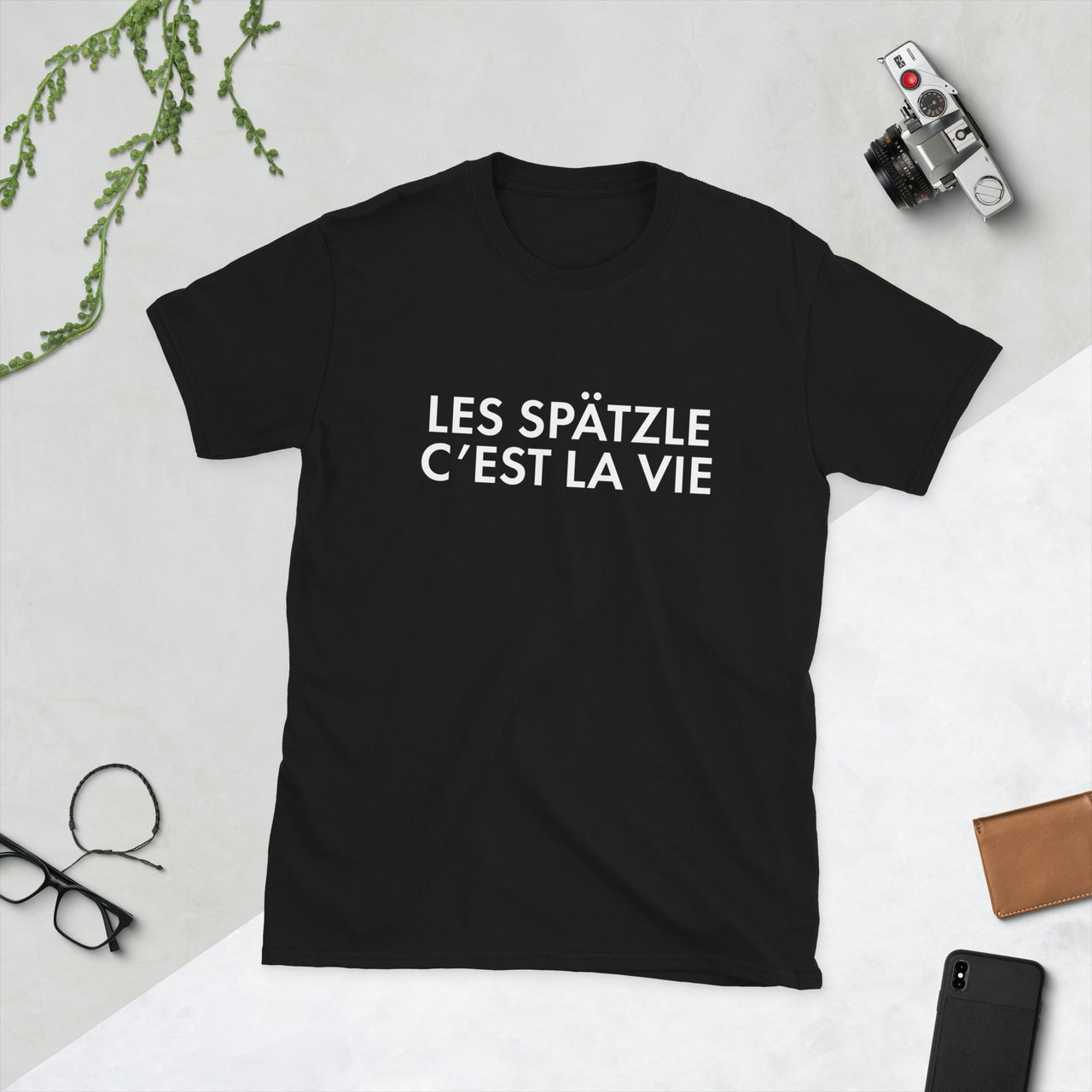 T-shirt Alsace noir - Les Spätzle c'est la vie