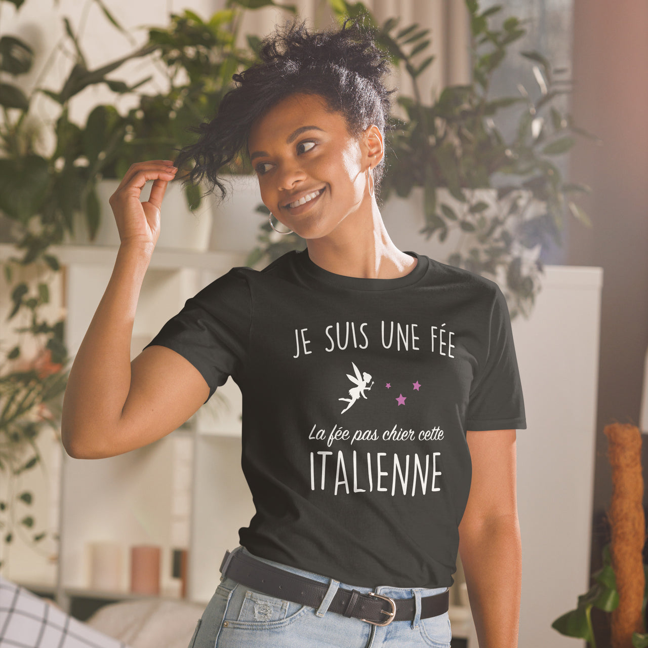 T-shirt Italie noir dos - La fée pas chier