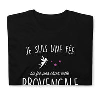 Thumbnail for T-shirt Provence noir - La fée pas chier avec humour