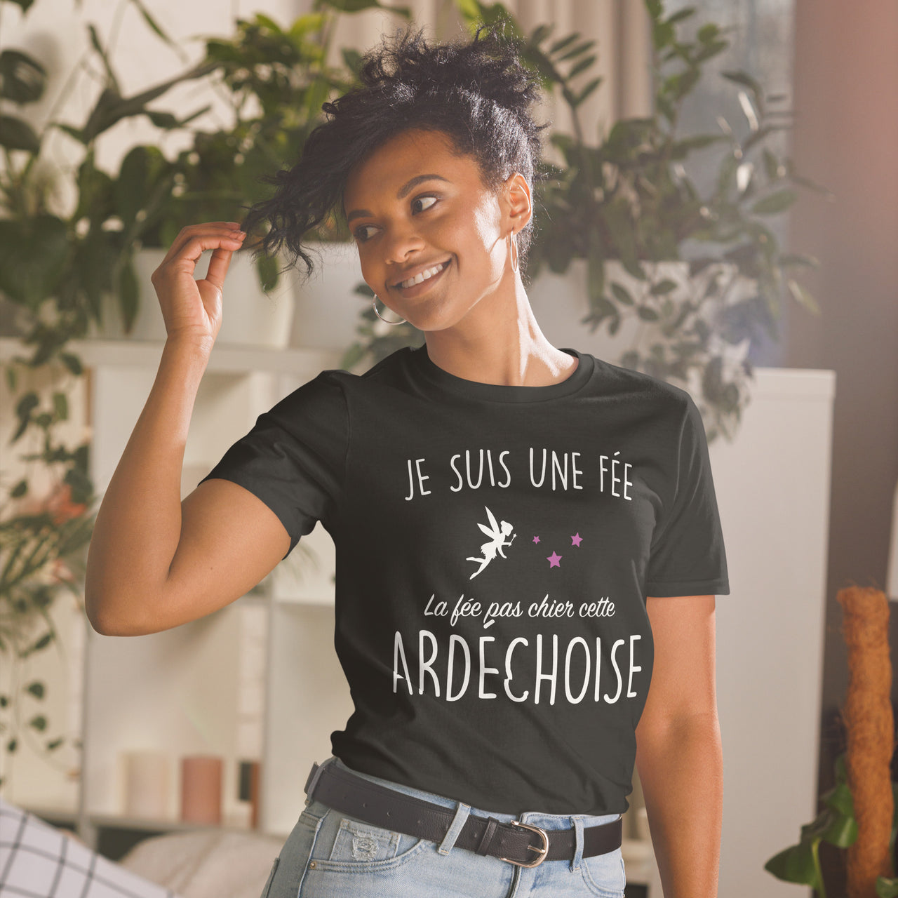 T-shirt Ardéchois bleu marine - la fée pas chier