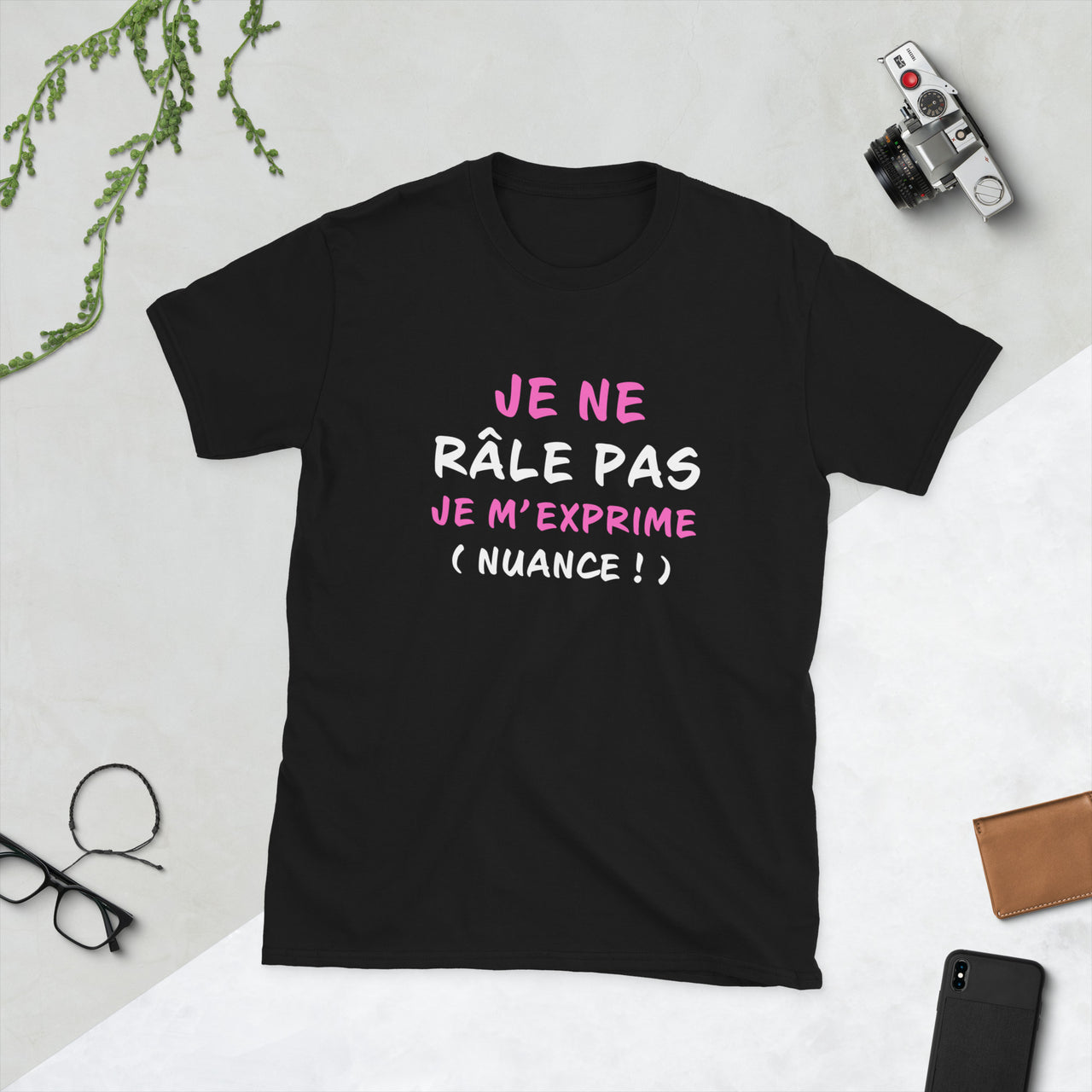 T-shirt humour noir - Je ne râle pas, j'exprime !