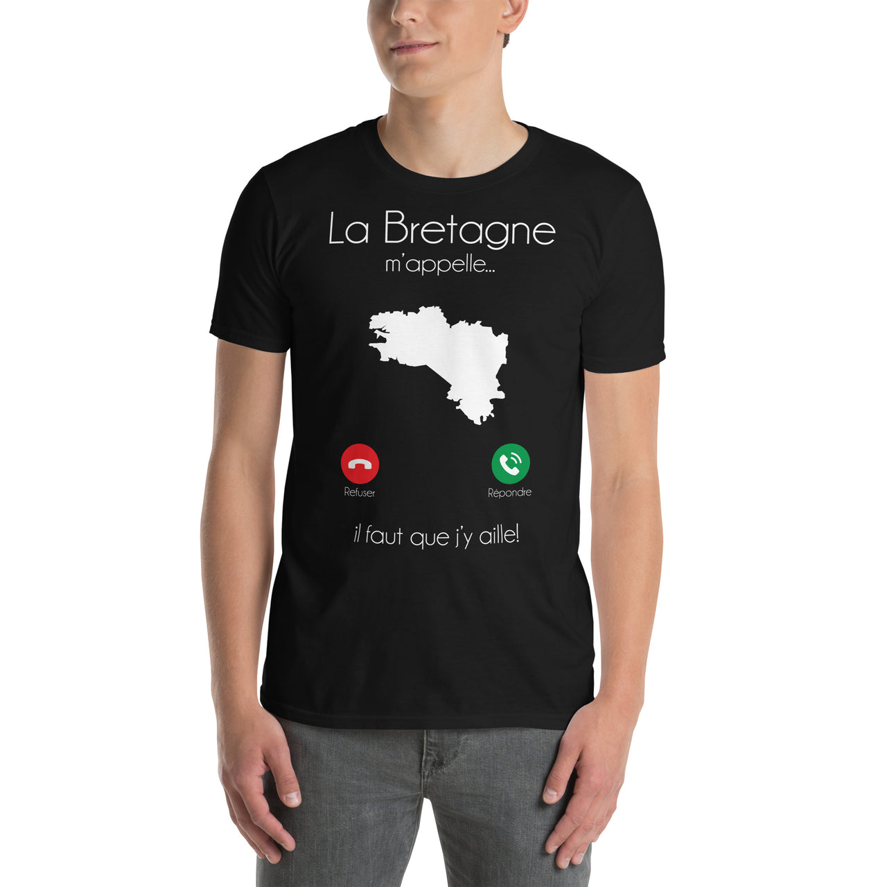 T-shirt Bretagne noir dos - La Bretagne m'appelle