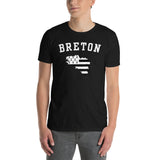 T-shirt Breton - style américain avec la carte et le drapeau bretons