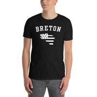 Thumbnail for T-shirt Bretagne noir dos - carte et drapeau bretons