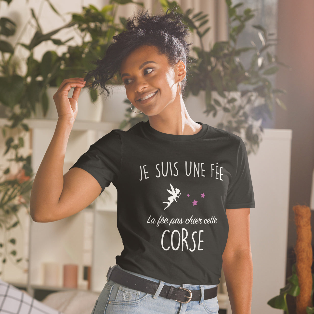 T-shirt Corse noir dos - La fée pas chier