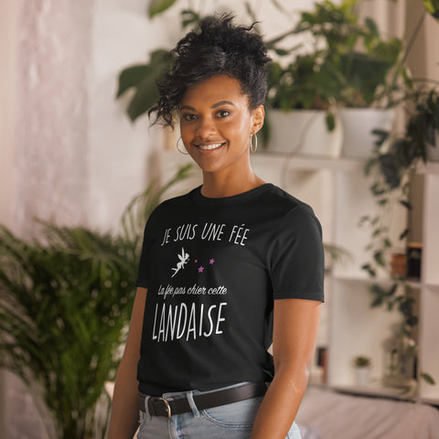 T-shirt cadeau humour femme la fée pas chier cette Landaise