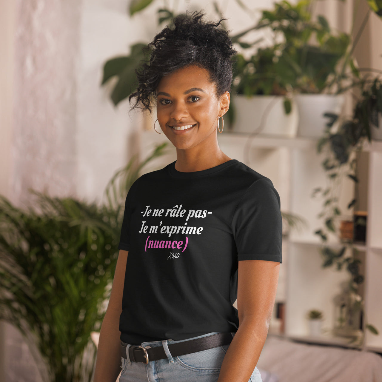 T-shirt humour noir dos - Je ne râle pas, je m'exprime
