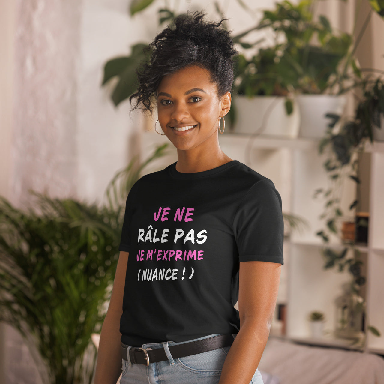 T-shirt humour bleu marine - Je ne râle pas, j'exprime !