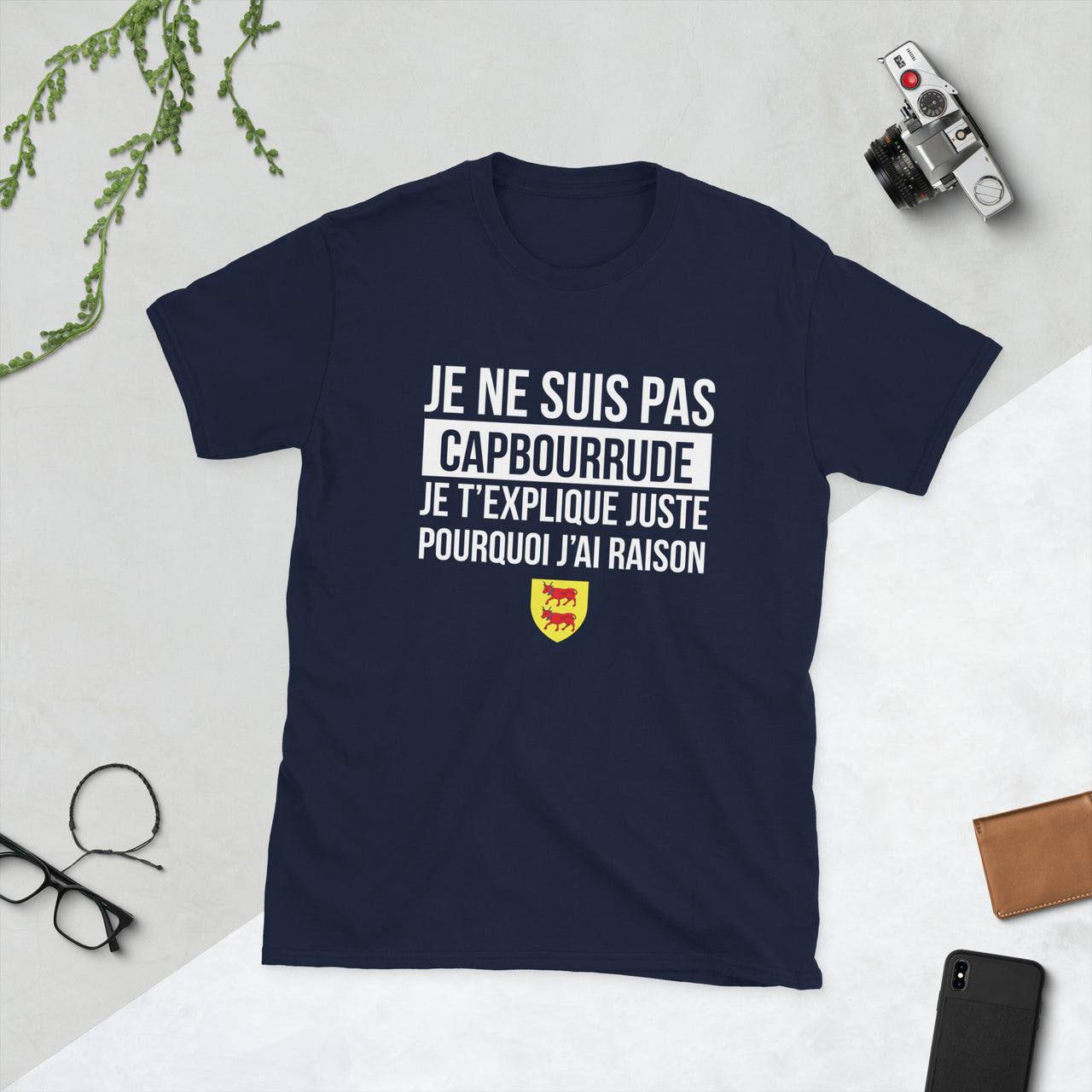 T-shirt Béarn gris foncé chiné - Je ne suis pas Capbourrude