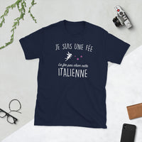 Thumbnail for T-shirt Italie bleu marine dos - La fée pas chier