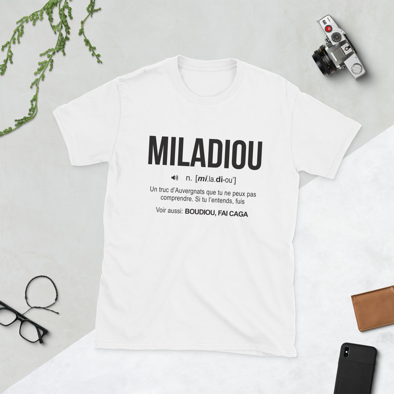 T-shirt Auvergne noir - Miladiou, un clin d'œil humoristique