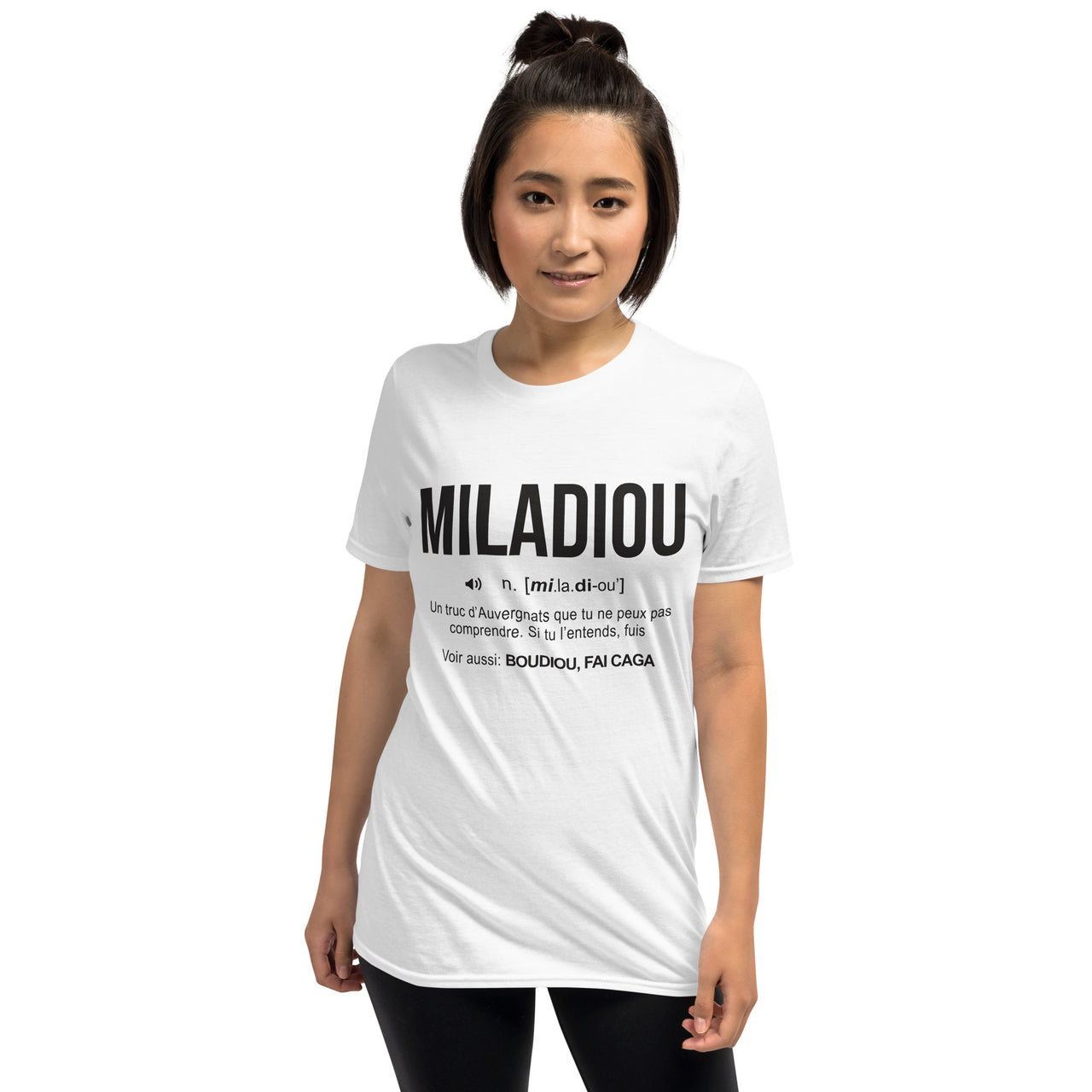 T-shirt Auvergne blanc - Miladiou, un clin d'œil humoristique