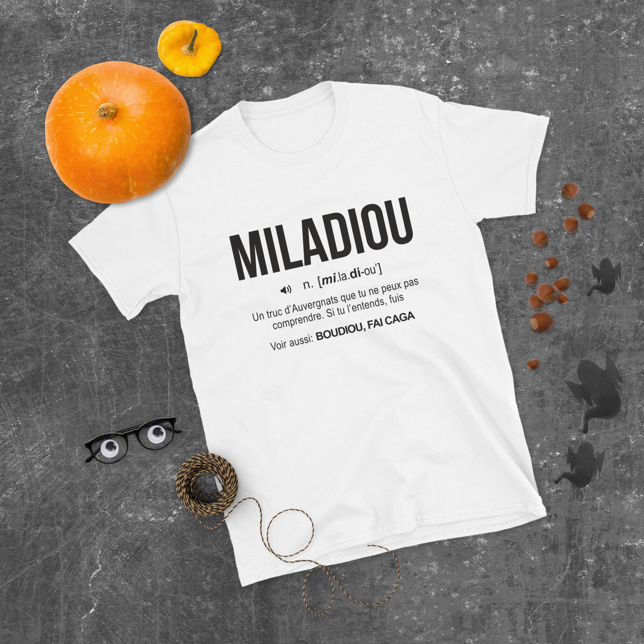 T-shirt Auvergne orange - Miladiou, un clin d'œil humoristique