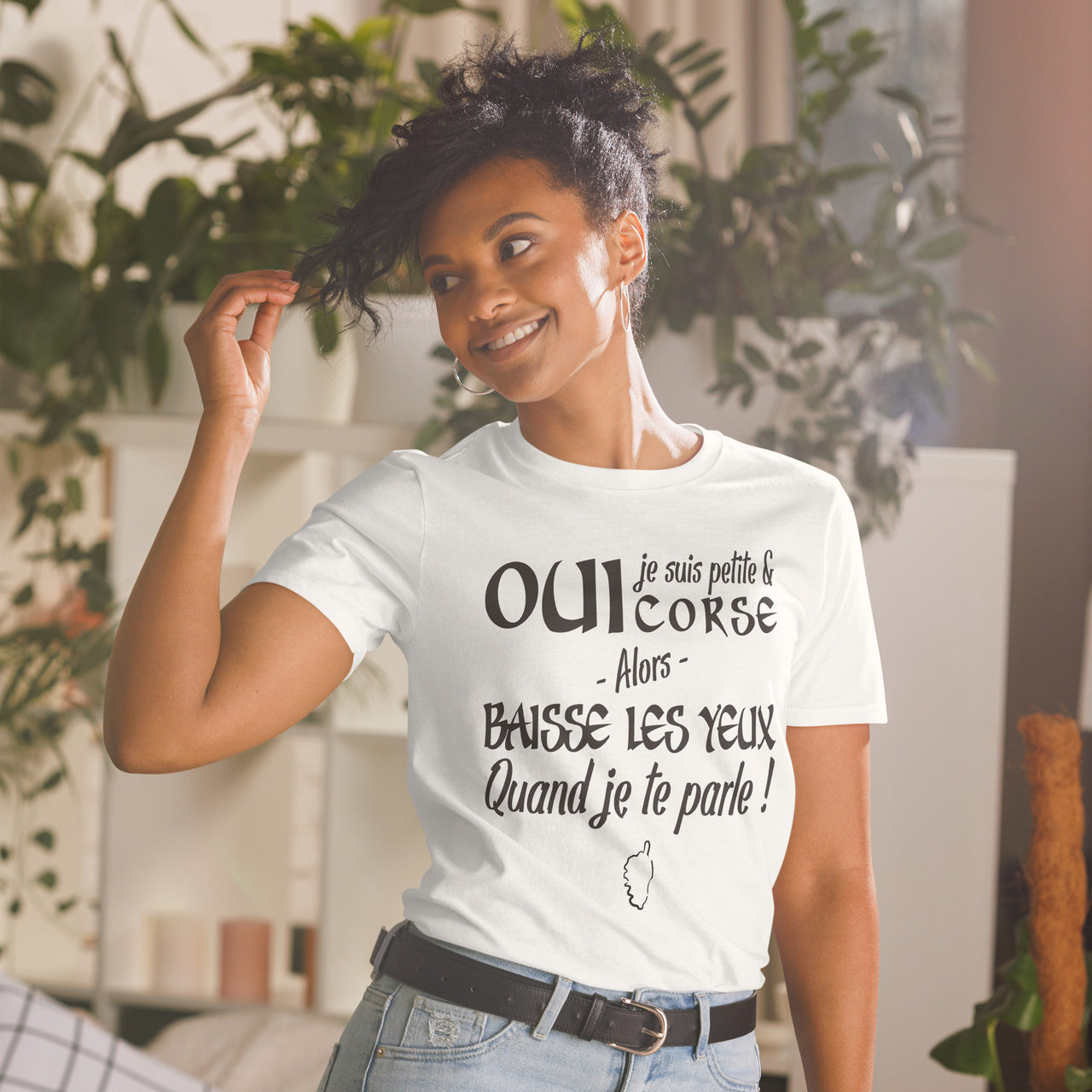 T-shirt Corse femme - Baisse les yeux dos