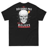 T-shirt Belgique noir - Déconne pas avec les fous