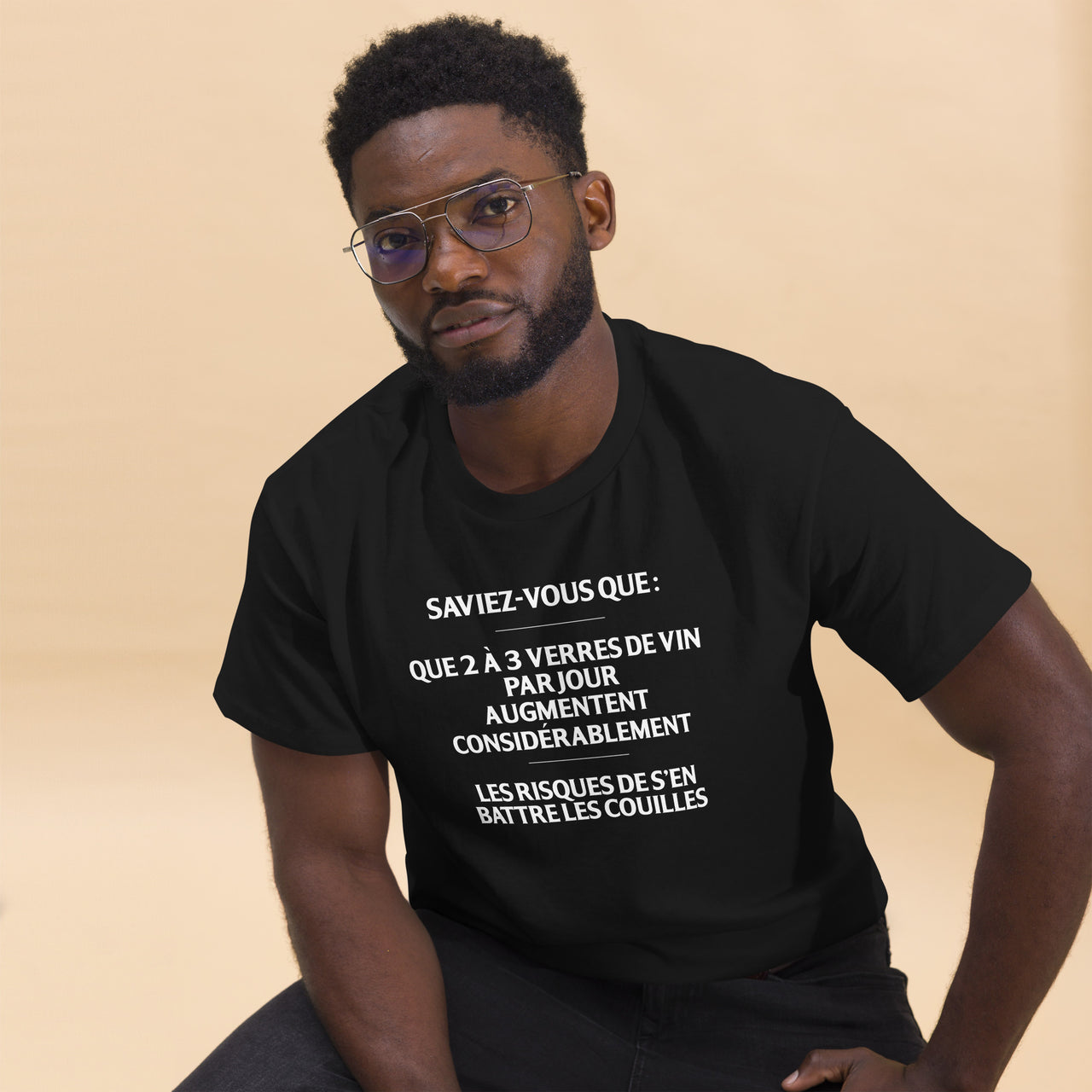 T-shirt Risque rouge - Saviez-vous que 2 à 3 verres de vin ?