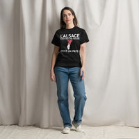 Thumbnail for T-shirt Alsace noir - L'Alsace n'est pas une région, c'est un pays
