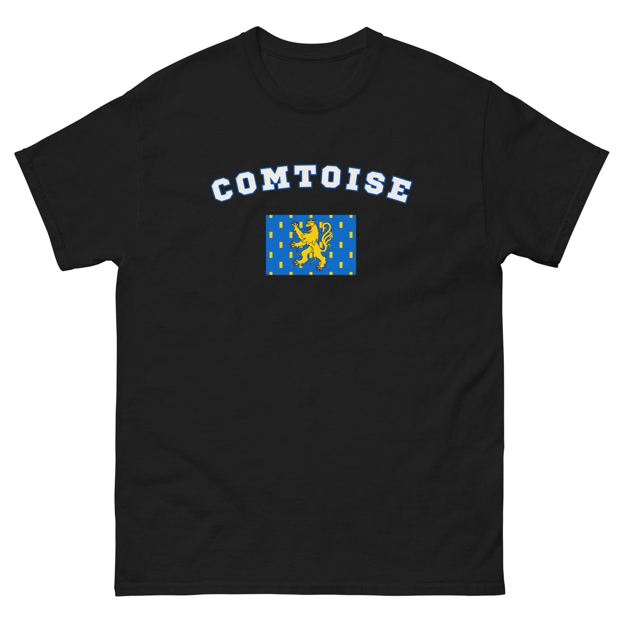 T-shirt Franche-Comté noir - Fierté universitaire en coton