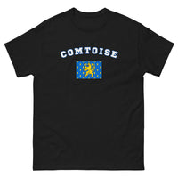 Thumbnail for T-shirt Franche-Comté noir - Fierté universitaire en coton