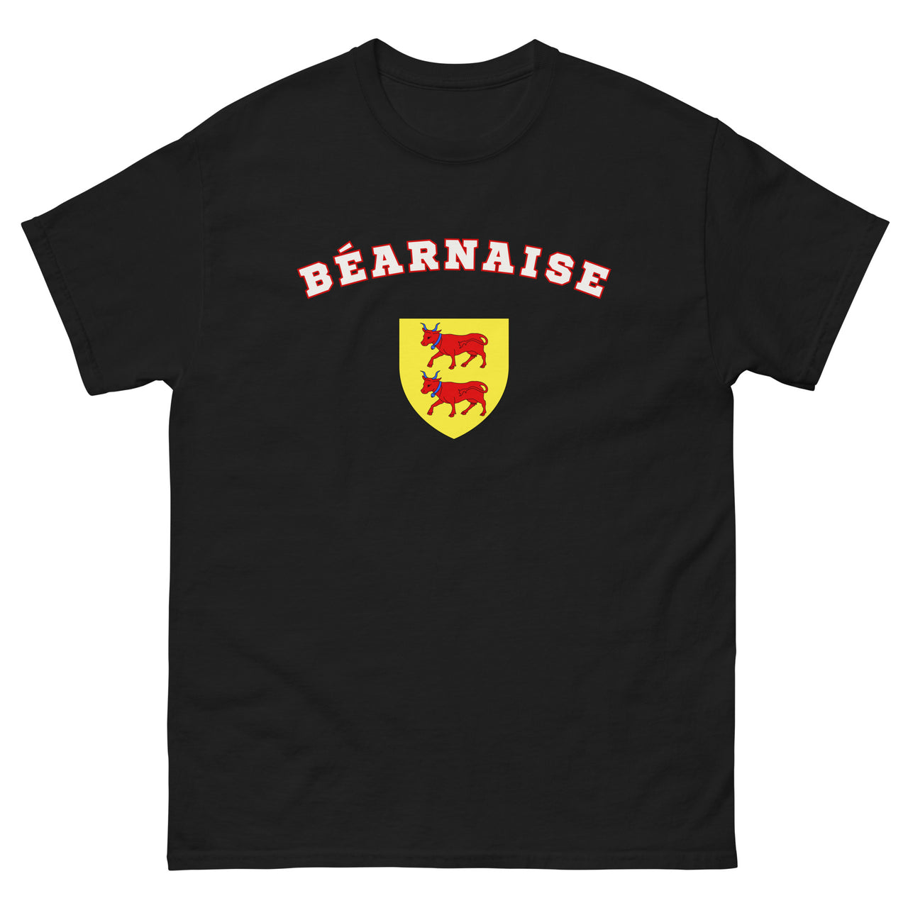 T-shirt Béarn noir - Fierté universitaire en coton